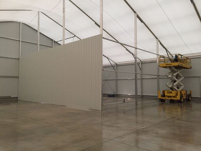 Image de Cloisonnement d'un bâtiment industriel